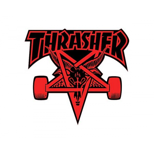 Samolepa Thrasher Skategoat black/red
