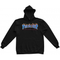 Mikina Thrasher Flame Logo Hood black/blue