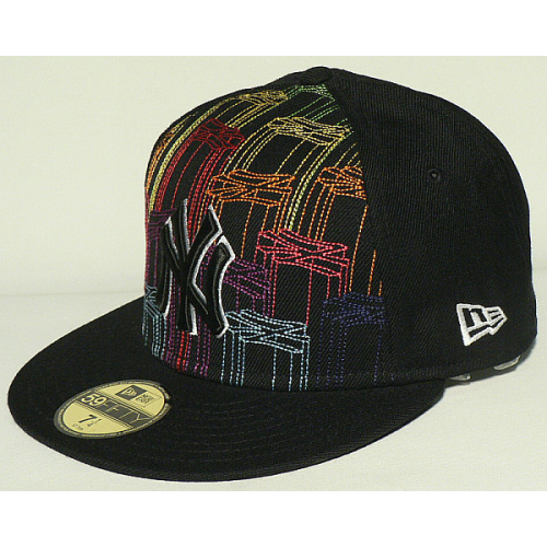 Kšiltovka New Era 5950 Logocascade NY Yankees black/white/rainbow