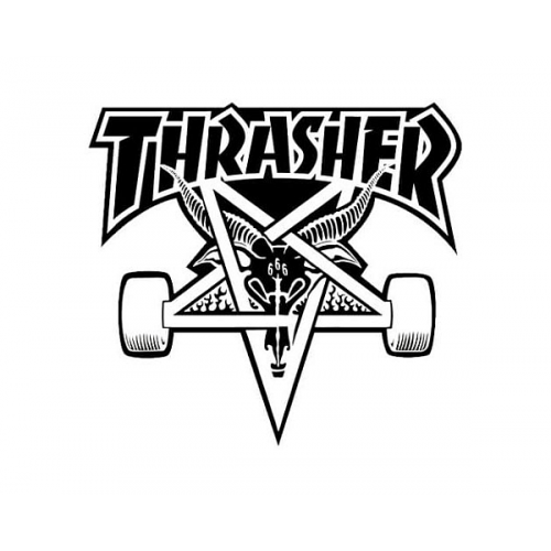 Samolepa Thrasher Skategoat black/white