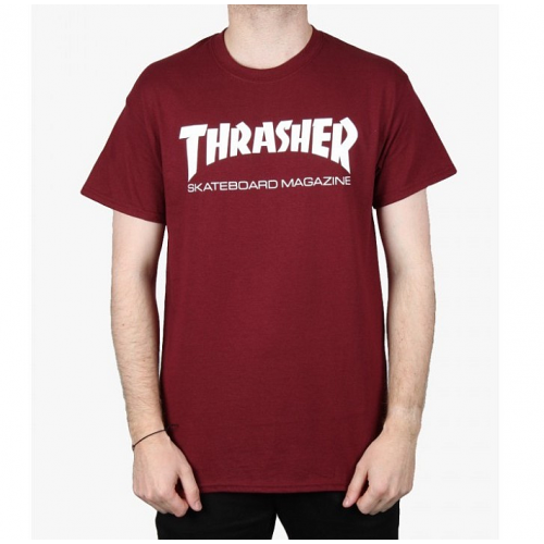 Triko Thrasher Skate Mag maroon