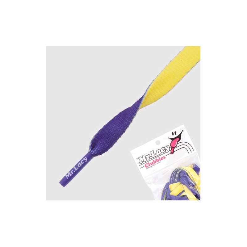 Tkaničky Mr.Lacy Clubbies violet / yellow