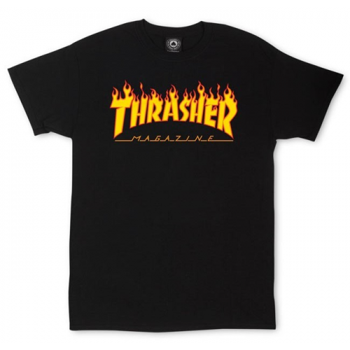 Triko Thrasher Flame Logo black