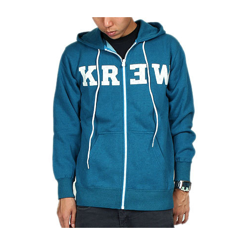 Mikina Krew Hyde Zip teal