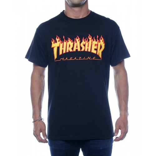 Triko Thrasher Flame Logo navy blue