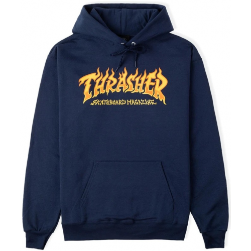 Mikina Thrasher Fire Logo Hood navy