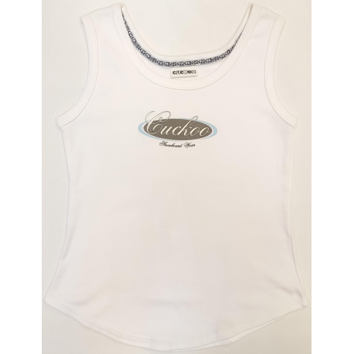 Tílko Cuckoo Oval Tank Top white